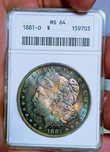 1881 morgan dollar anacs - o,