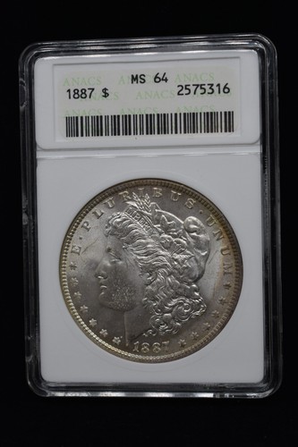1887 morgan silver - $1, dollar